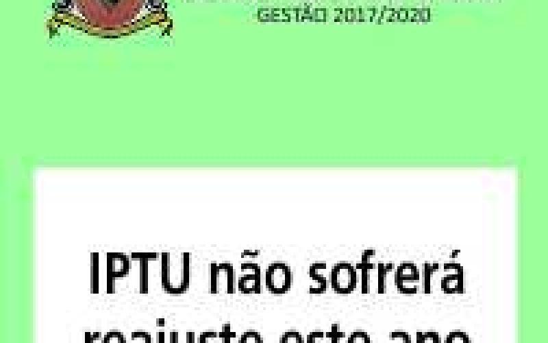 IPTU não sofrerá reajuste este ano em João Monlevade