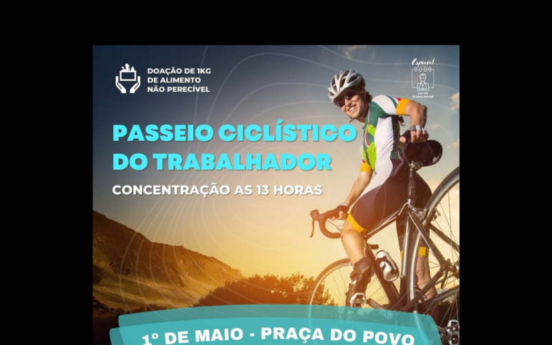 Dia do Trabalhado: Prefeitura realiza tradicional Passeio Ciclístico