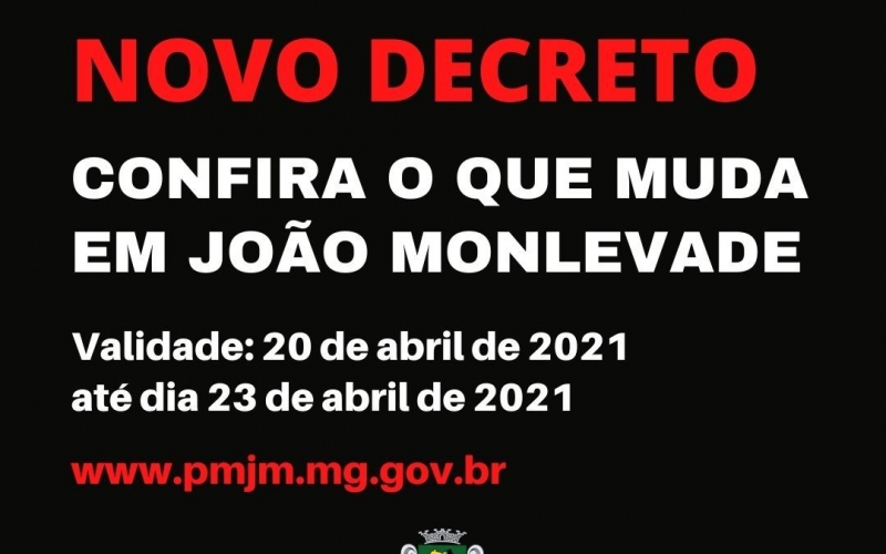 Prefeitura de João Monlevade publica novo decreto