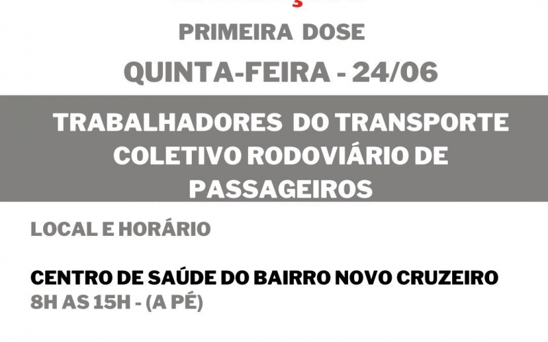 Prefeitura de João Monlevade começa a vacinar trabalhadores do transporte coletivo