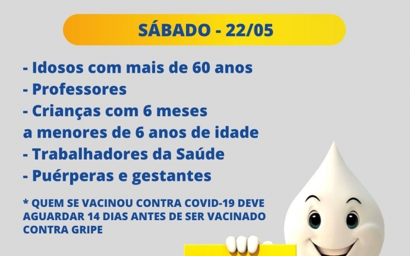 Prefeitura de João Monlevade faz “Dia D” para vacina contra gripe neste sábado (22)